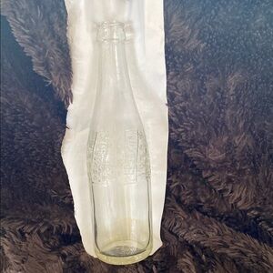 Vintage Clear Embossed Pepsi Cola Glass Bottle